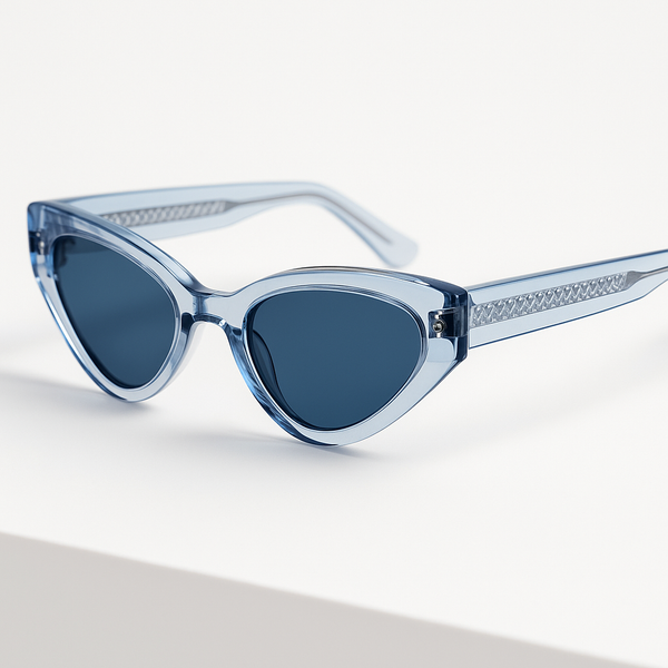 Ice Blue Cat Eye Sunglasses
