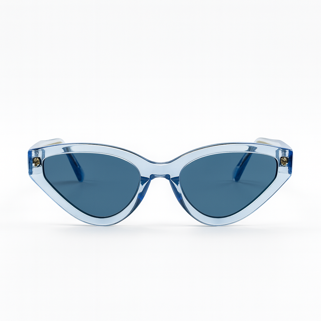 Ice Blue Cat Eye Sunglasses