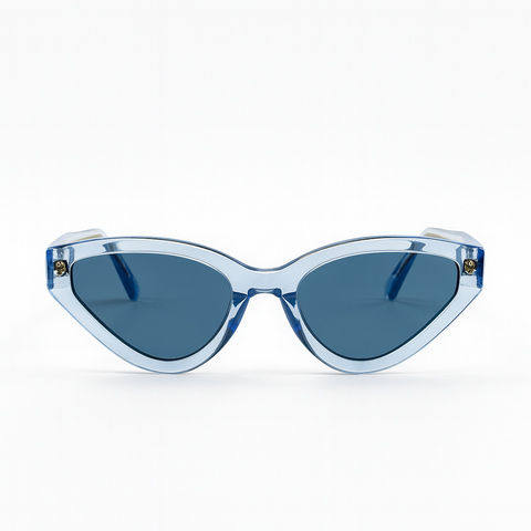 Ice Blue Cat Eye Sunglasses