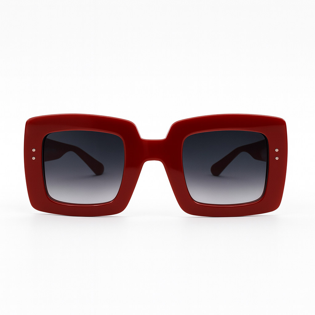 Scarlet Red Square Sunglasses