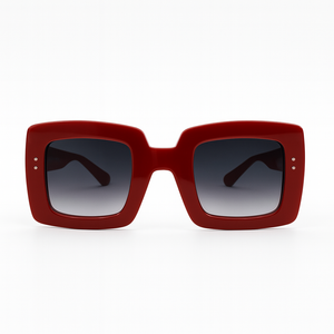 Scarlet Red Square Sunglasses