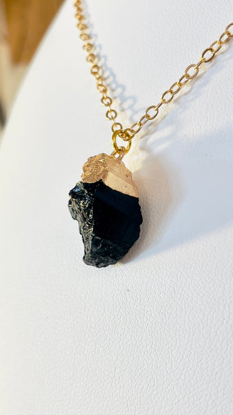 Natural Black Tourmaline Necklace