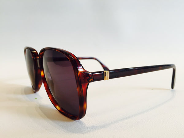 Rare Vintage Silhoutte  Sunglasses Dark Turtle shell m 2036/ 18 k gold