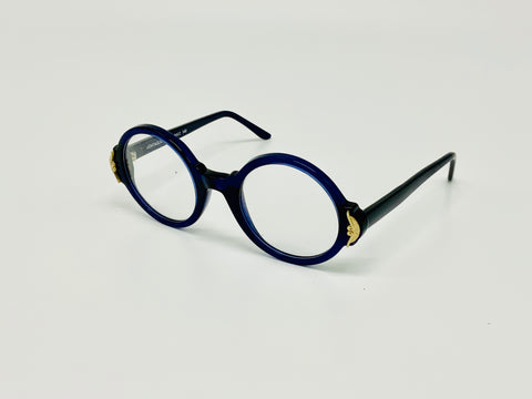 Ventaglio Crystal Navy blue Oversized round  frame