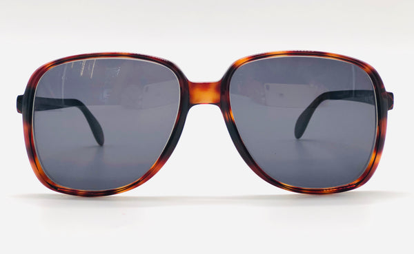 Rare Havana Vintage Sunglasses 18 k gold trim