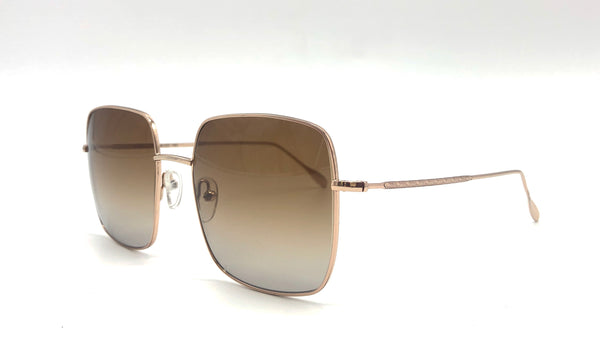 KIM metal gold square-shaped shaded brown lenses sunglasses