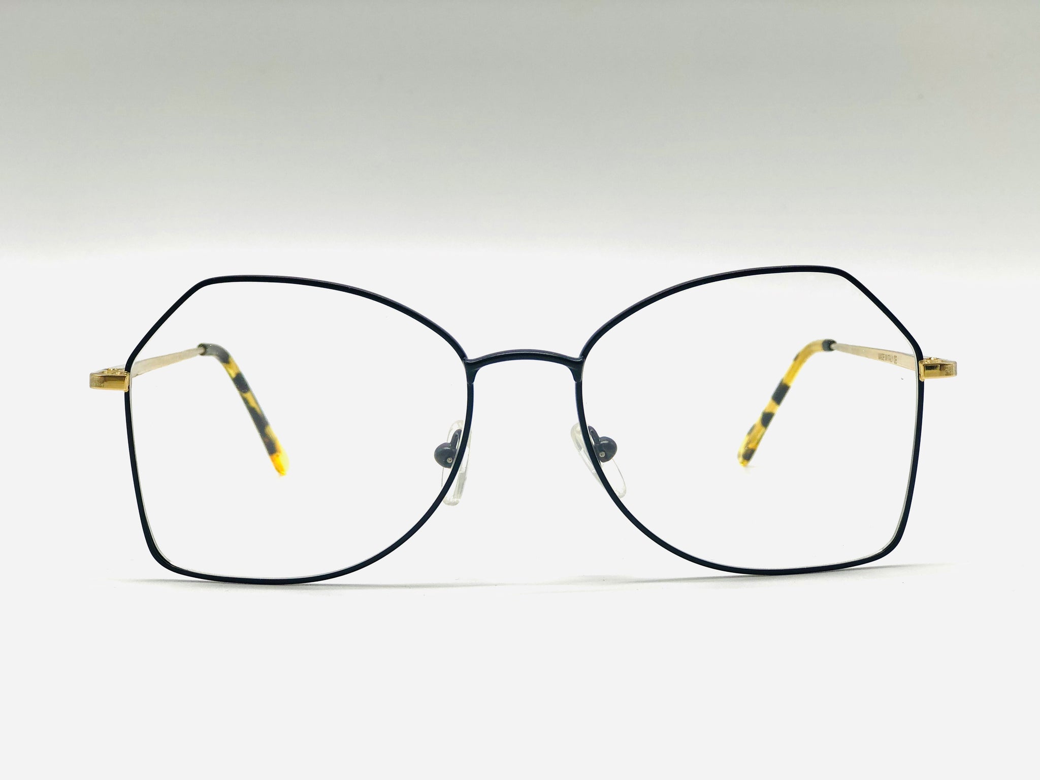 Oversized Matt black/gold optical frame