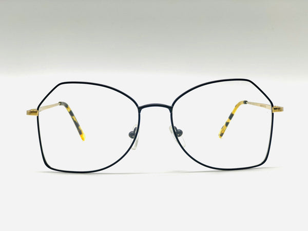 Oversized Matt black/gold optical frame