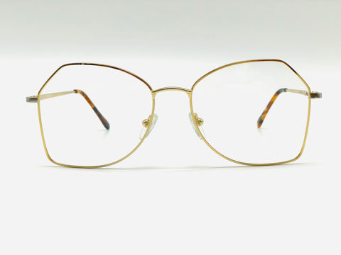 Oversized Metal Luxury Gold Optical frame